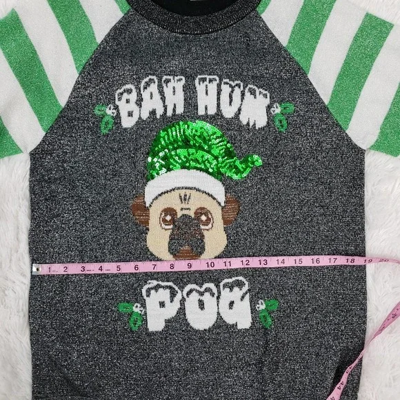 Pug holiday christmas sweater one size - Picture 8 of 11